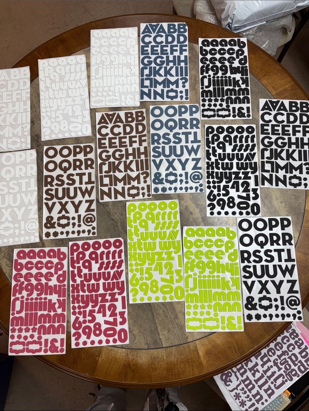 Scrapbooking bubble foam alphabet  Sticker Sheets - lot 48